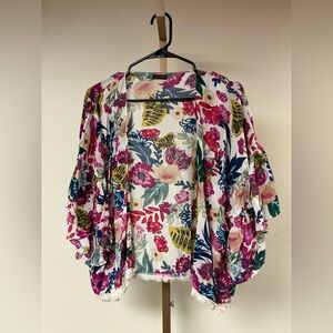 Coco + Carmen Multicolor Floral Short Kimono